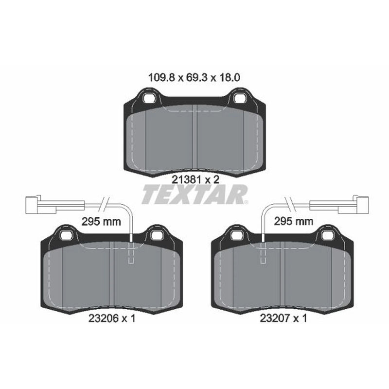 Textar Front Brake Pad Set 2138103
