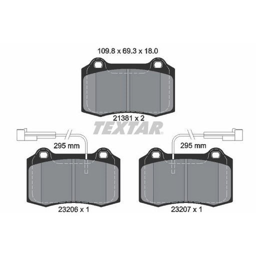 Textar Front Brake Pad Set 2138103