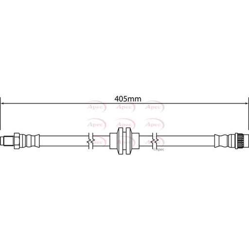 Apec Brake Hydraulic Hose Line Front HOS4182