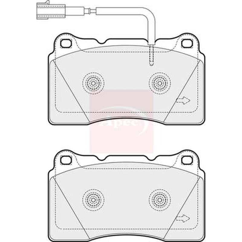 Apec Front Brake Pad Set fits Alfa Romeo Giulietta 2010-2020 1.4 1.6 1.8 2.0