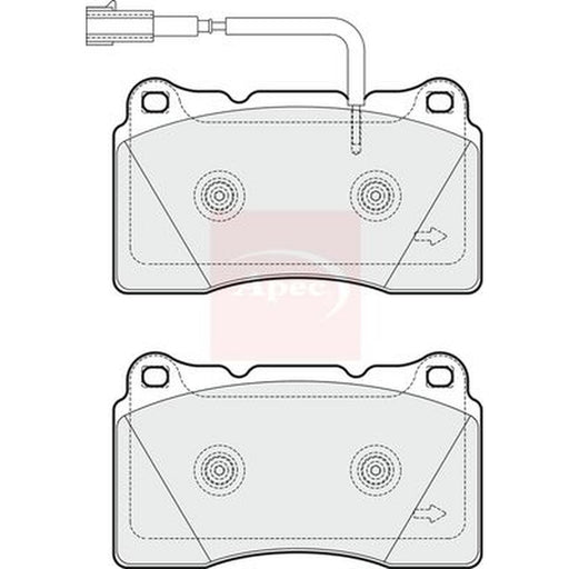 Apec Front Brake Pad Set fits Alfa Romeo Giulietta 2010-2020 1.4 1.6 1.8 2.0