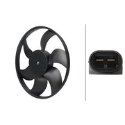Hella Engine Cooling Fan fits Renault Grand Scénic II 2004-2009 1.5 1.6 1.9 2.0