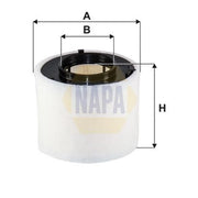 NAPA Engine Air Filter fits Audi A4 Allroad B9 2016-2020 3.0
