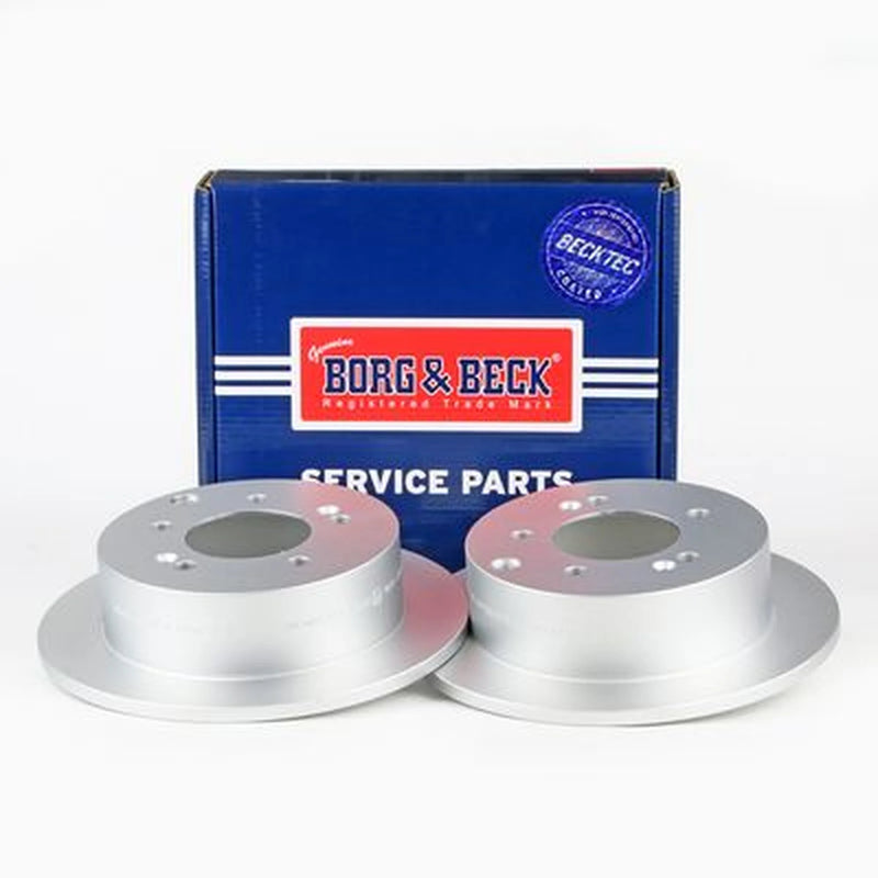 Borg & Beck Rear Brake Vented Discs & Pads fits Kia Soul I 2009-2014 1.6