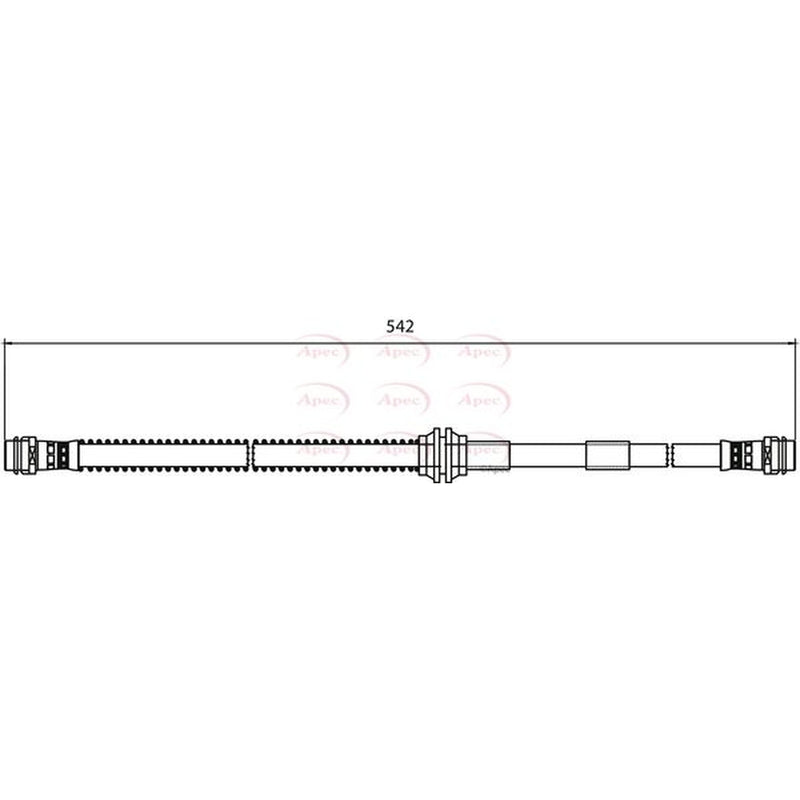 Apec Brake Hydraulic Hose Line Front fits Audi Q7 2007-2015 3.0 4.2 6.0