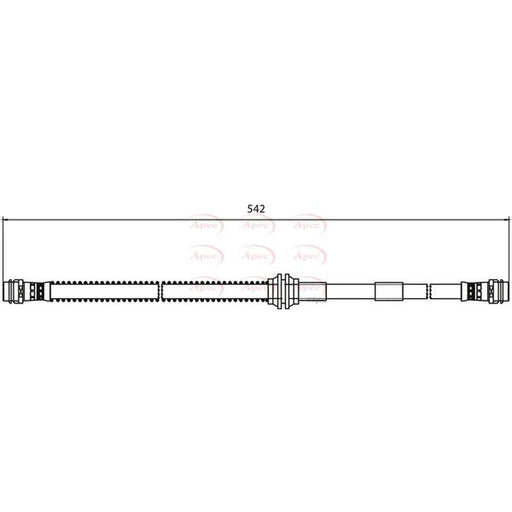 Apec Brake Hydraulic Hose Line Front fits Audi Q7 2007-2015 3.0 4.2 6.0