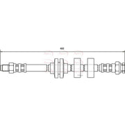 Apec Brake Hydraulic Hose Line Front fits Fiat Multipla 1999-2010 1.6 1.9