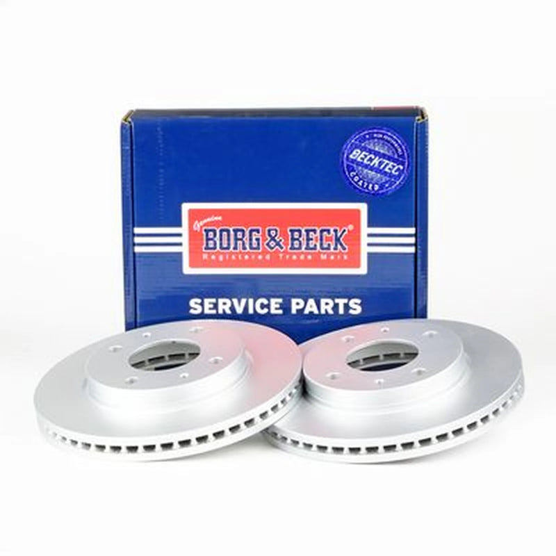 Borg & Beck Front Brake Vented Discs & Pads fits Hyundai Lantra 1996-2000 1.5