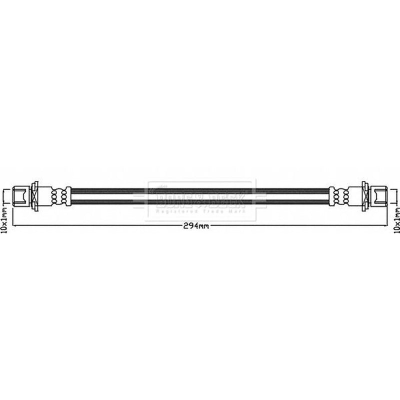 Borg & Beck Brake Hydraulic Hose Line Rear Right BBH8097