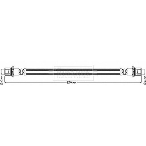 Borg & Beck Brake Hydraulic Hose Line Rear Right BBH8097
