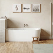 Baridi Left Hand Corner Bath 160cm Gloss White