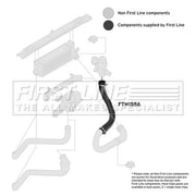 First Line Intercooler Turbo Charge Air Hose fits Ford Transit 2000-2006