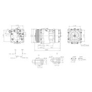 Hella Air Conditioning Compressor fits Citroën C4 I 2007-2008 2.0