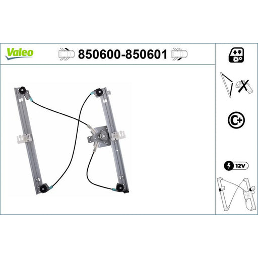 Valeo Electric Window Regulator Lifter Left Front 850600