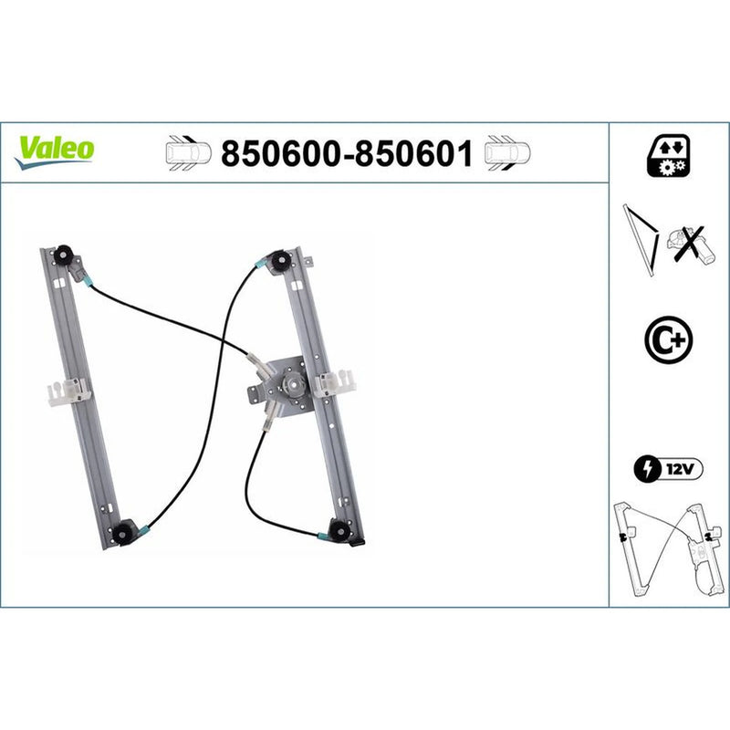 Valeo Electric Window Regulator Lifter Right Front 850601