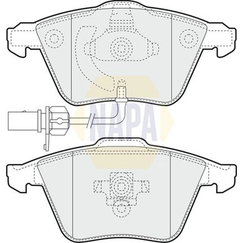 NAPA Front Brake Pad Set fits Audi A4 B6 2003-2005