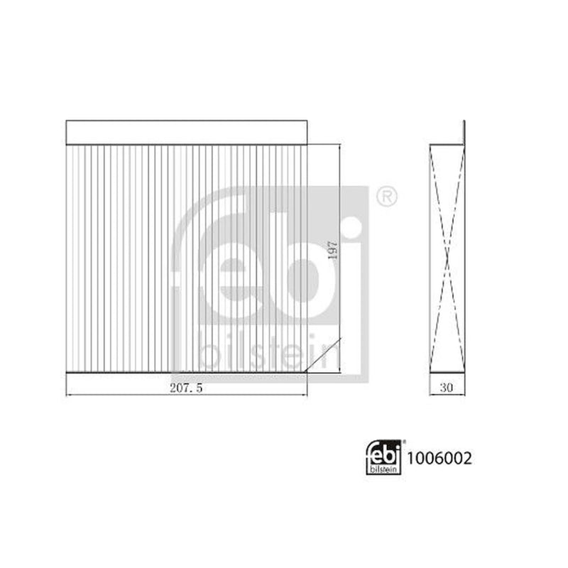 Febi Cabin Air Filter (Pollen Filter) 1006002