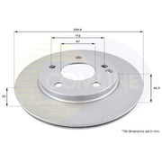 Comline 2 x Internally Vented Brake Discs fits Mercedes-Benz A-Class 1997-2004