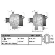 Denso Car Alternator 12V fits Ford C-Max 2007-2010 1.8 2.0