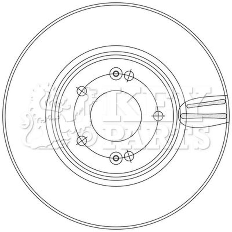 Key Parts Front Brake Vented Discs & Pads fits Hyundai Tucson 2015-2020 1.6 2.0