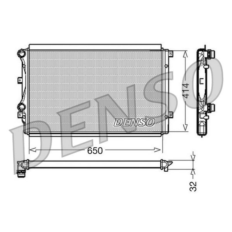 Denso Engine Radiator fits Audi A3 2003-2013 1.2 1.4 1.6 1.8 1.9
