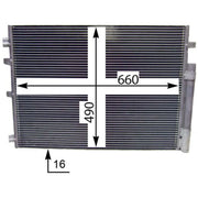 Mahle Air Conditioning Condenser fits Renault Fluence 2012 on