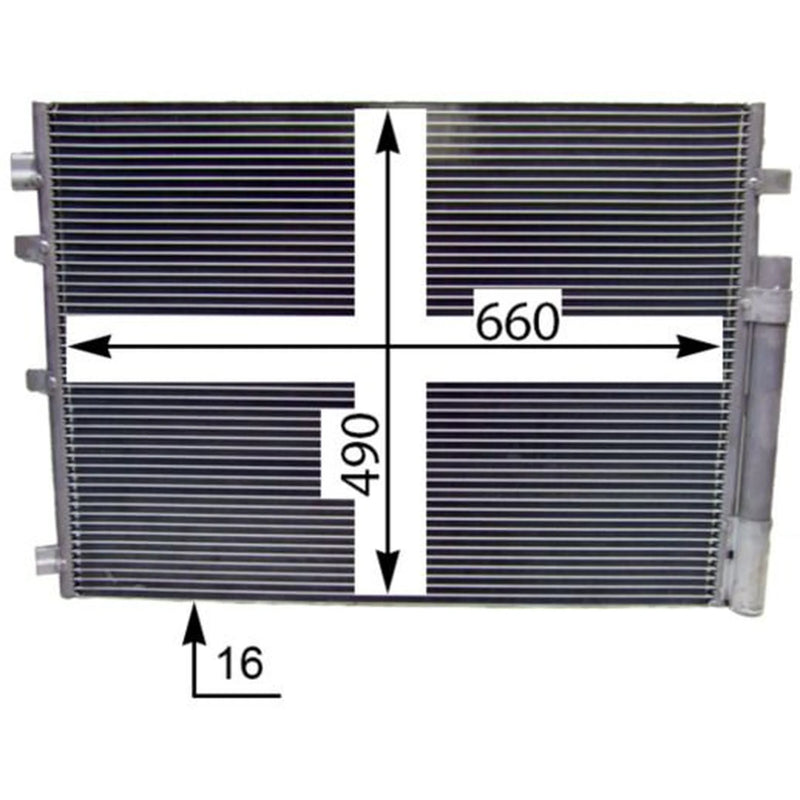 Mahle Air Conditioning Condenser fits Renault Fluence 2012 on