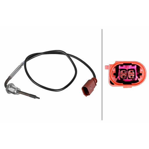 Hella Exhaust Gas Temperature Sensor Lower fits Audi Q7 2009-2012 3.0
