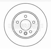 Borg & Beck 2 x Vented Brake Discs fits VW Amarok 2010-2022 2.0