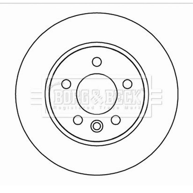 Borg & Beck 2 x Vented Brake Discs fits VW Amarok 2010-2022 2.0