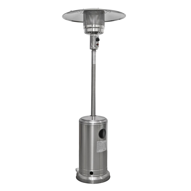 Dellonda 13kW Stainless Steel Commercial Gas Outdoor Garden Patio Heater Wheels Dellonda  - Dynamic Drive