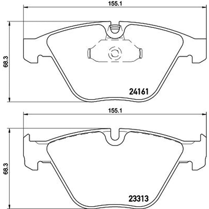 DON Front Brake Pad Set fits BMW 3 2004-2013