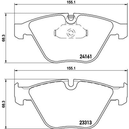 Mintex Front Brake Pad Set fits BMW 3 2004-2013