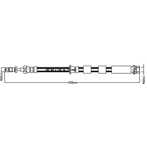 Juratek Brake Hydraulic Hose Line Rear Right JBH1299R