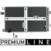 Mahle Air Conditioning Condenser fits Toyota Avensis 2005-2008 2.0 2.2