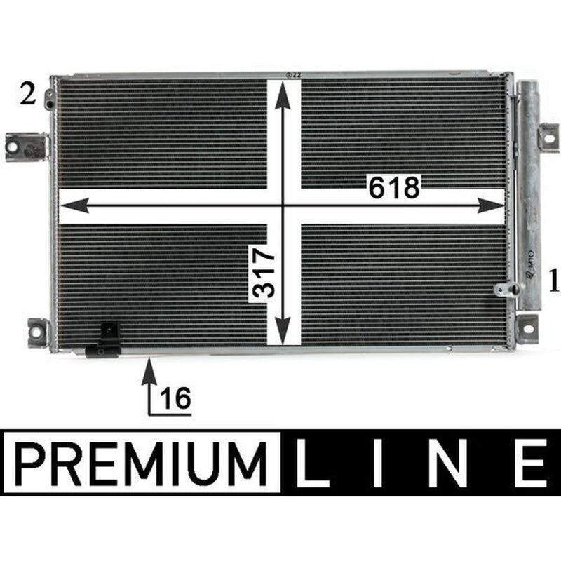 Mahle Air Conditioning Condenser fits Toyota Avensis 2005-2008 2.0 2.2