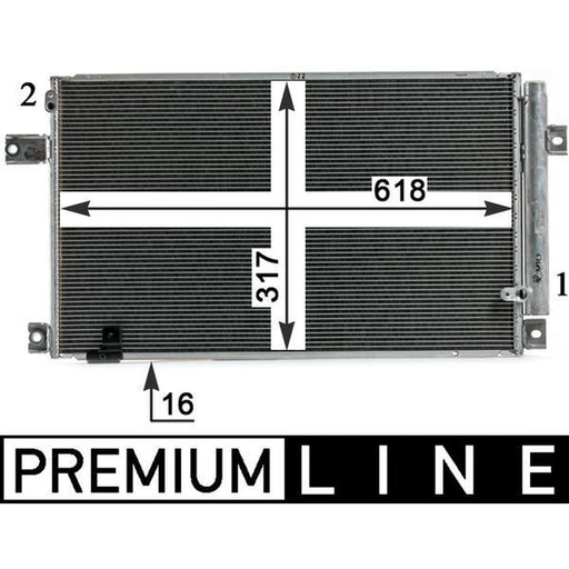 Mahle Air Conditioning Condenser fits Toyota Avensis 2005-2008 2.0 2.2