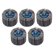 Sealey 80 x 40mm Abrasive Flap Wheel on 6mm Shaft 60Grit - Pack of 5 FW8040605 Sealey - Dynamic Drive
