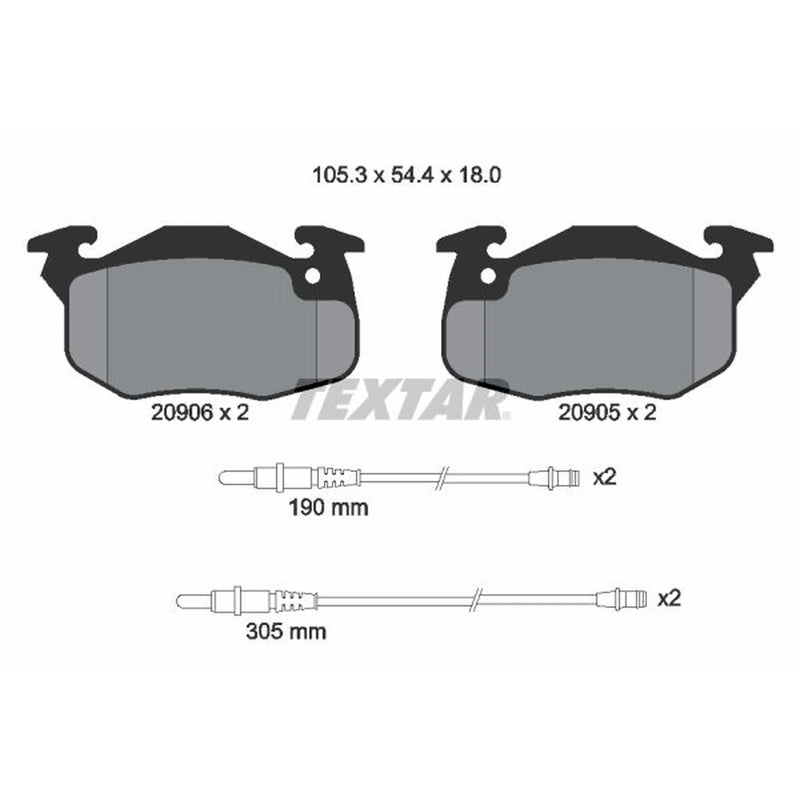 Textar Front Brake Pad Set 2090603