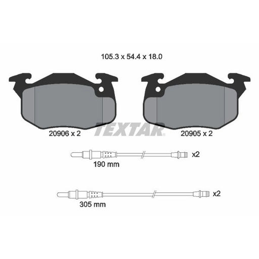 Textar Front Brake Pad Set 2090603