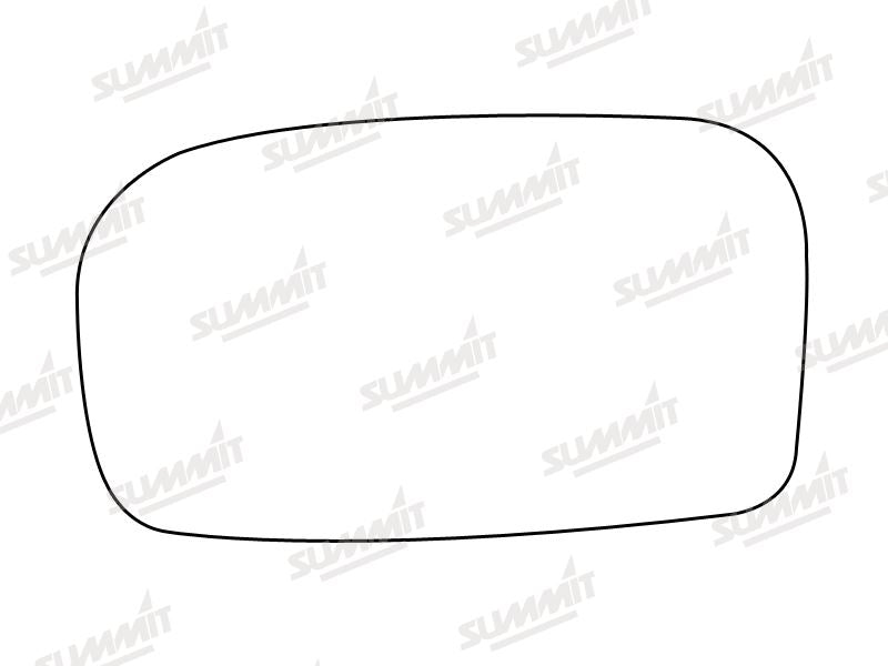 Summit Stick-On Standard Mirror Glass fits Honda Civic 02 to 05 LHS Summit - Bars 4 Cars