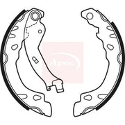 Apec Brake Shoe Set Axle Kit fits Fiat 500 2007 on 1.2 1.3