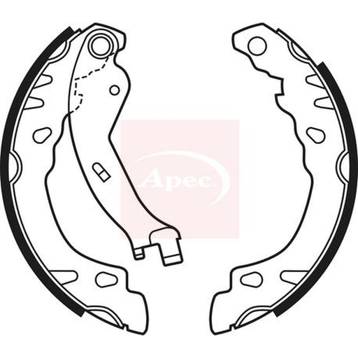 Apec Brake Shoe Set Axle Kit fits Fiat 500 2007 on 1.2 1.3