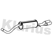 Klarius Box With Tail Pipe Rear fits Seat Ibiza 2009-2015 1.6