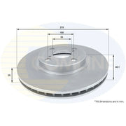 Comline Front Brake Discs & Pads fits Toyota Corolla 2001-2007 1.4 1.8 2.0