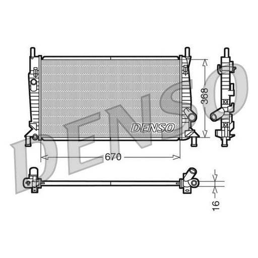 Denso Engine Radiator fits Ford C-Max 2007-2010 1.6 1.8 2.0