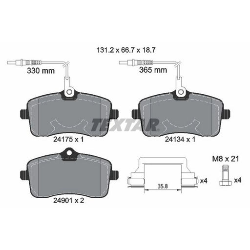 Textar Front Brake Pad Set 2417501
