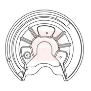 Apec Brake Disc Splash Guard Rear Left fits Audi A3 2003-2013