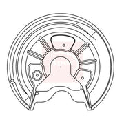 Apec Brake Disc Splash Guard Rear Left ASG1051