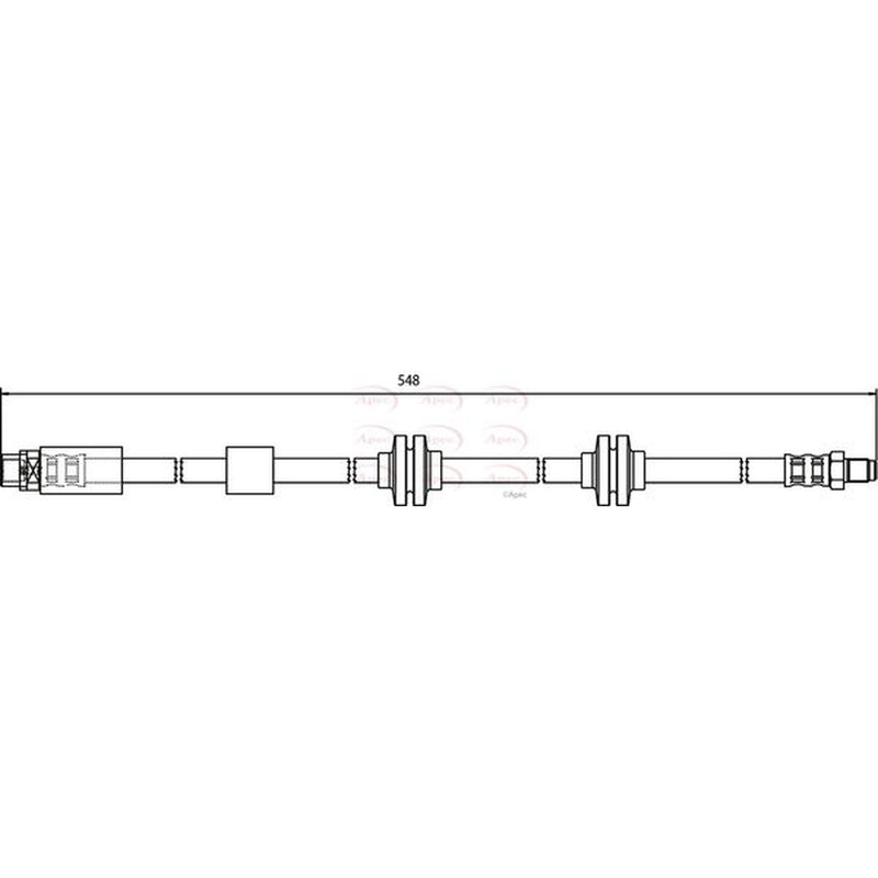 Apec Brake Hydraulic Hose Line Front fits BMW 1 2004-2013